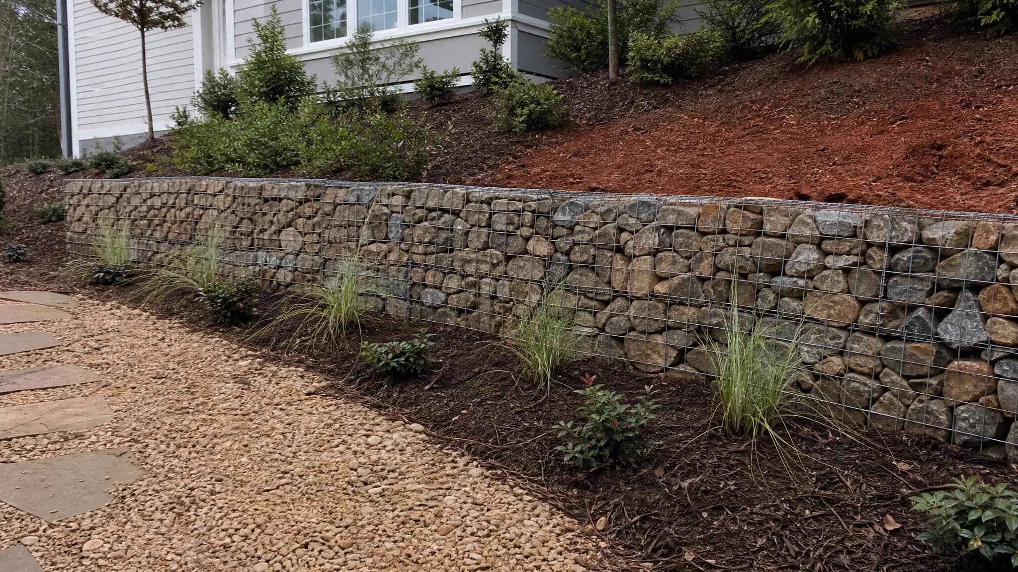 Gabion Retaining Walls in Charlotte, NC project photo in Charlotte NC