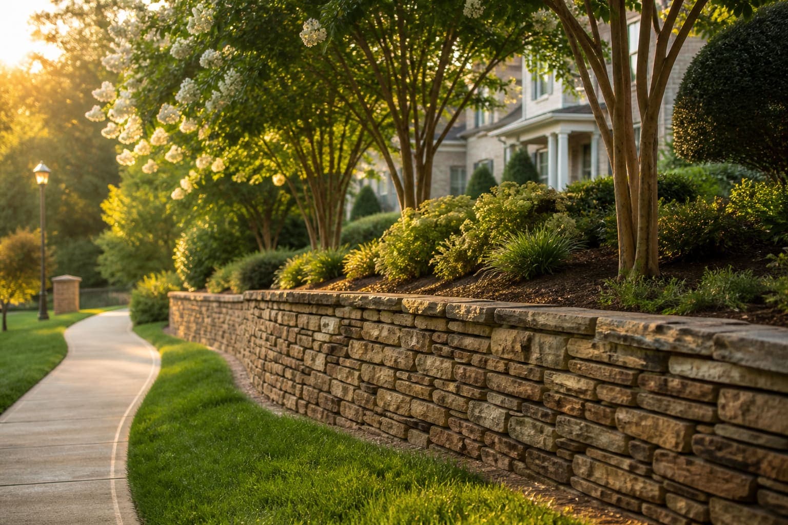 Stone Retaining Walls in Ballantyne, NC