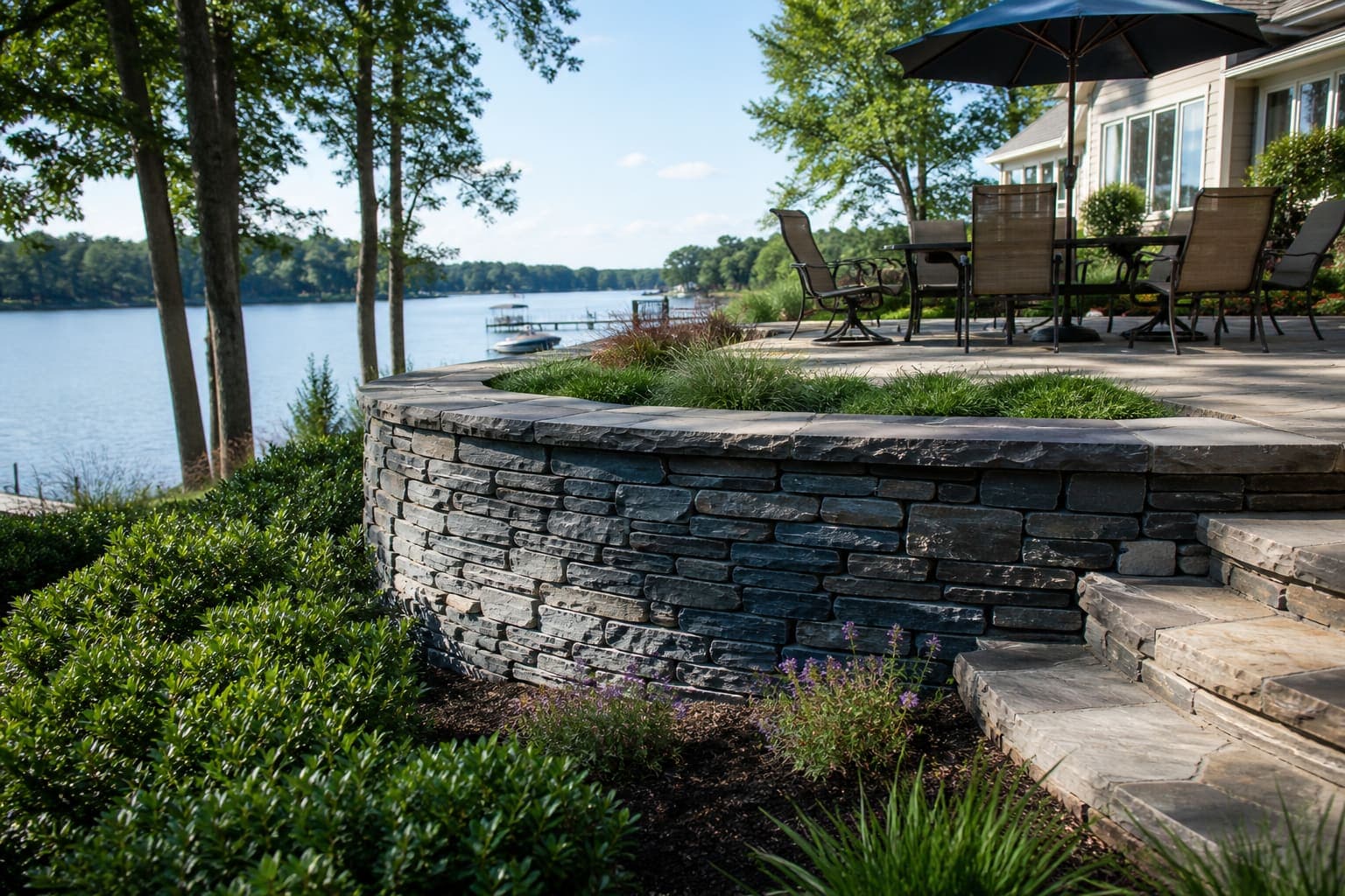Stone Retaining Walls in Cornelius, NC