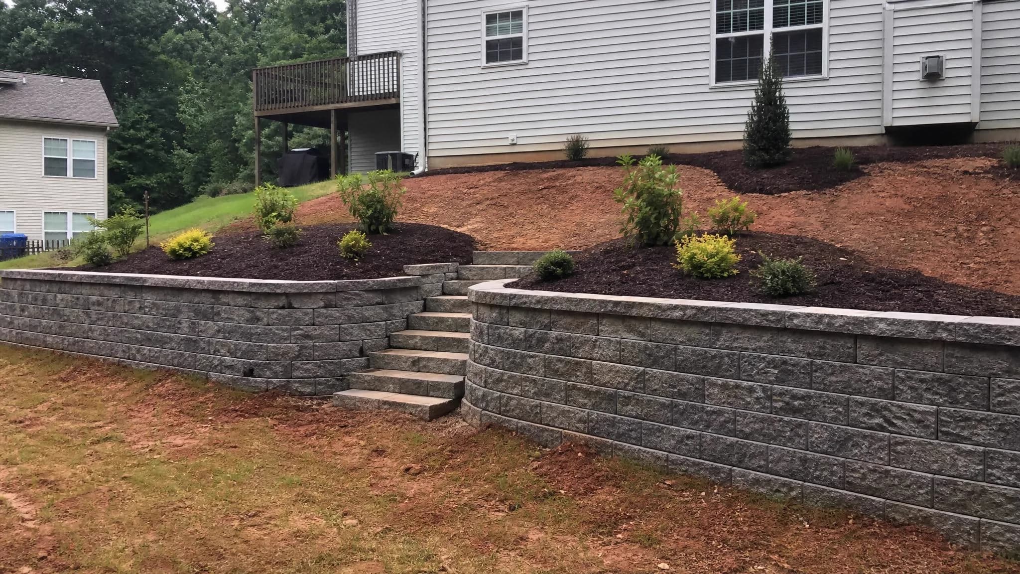 Tiered Retaining Walls in Charlotte, NC project photo